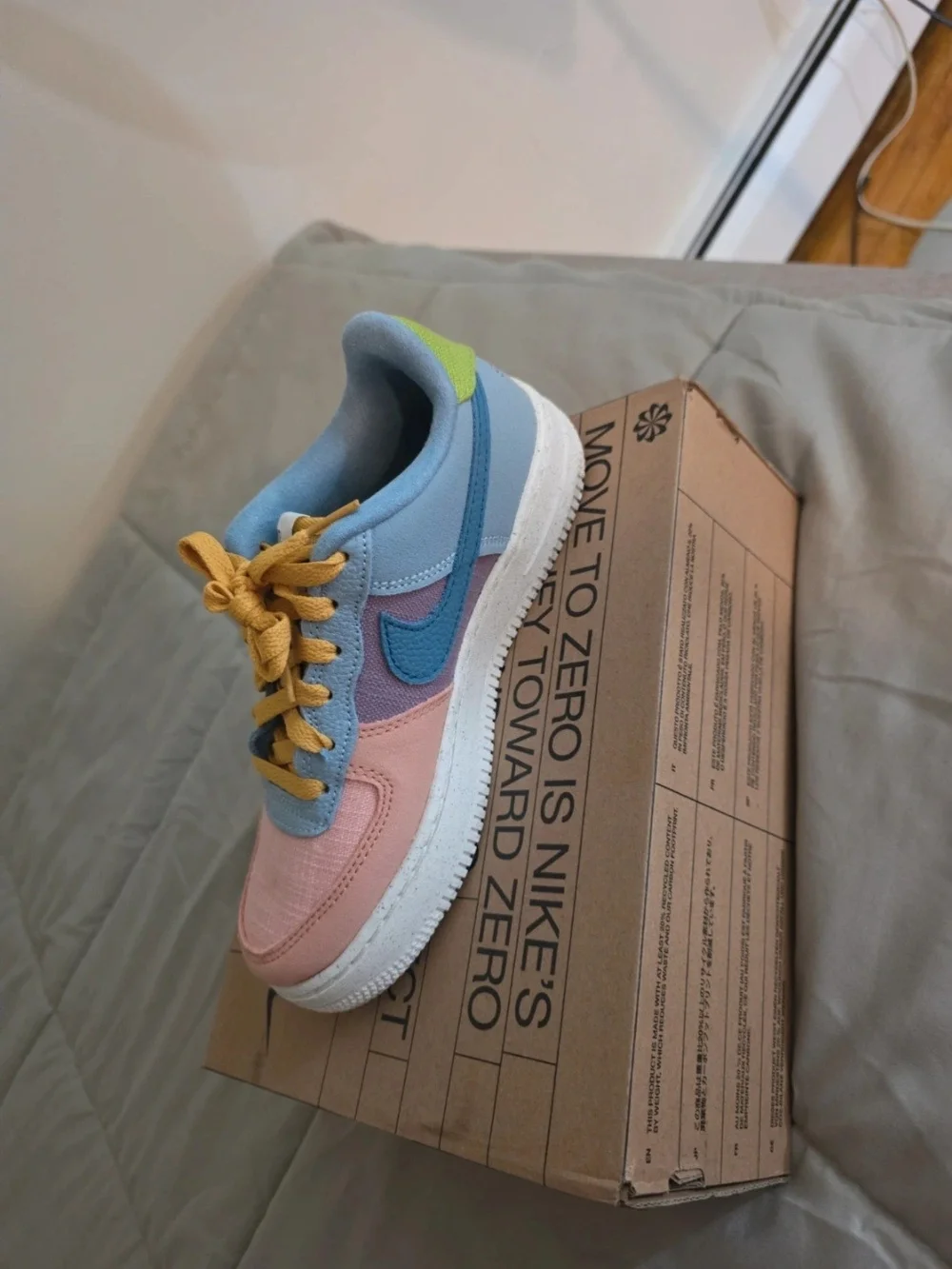 Nike Kids Pastel Multicolor Low-Top Sneakers - Pink/Yellow/Blue/Tan